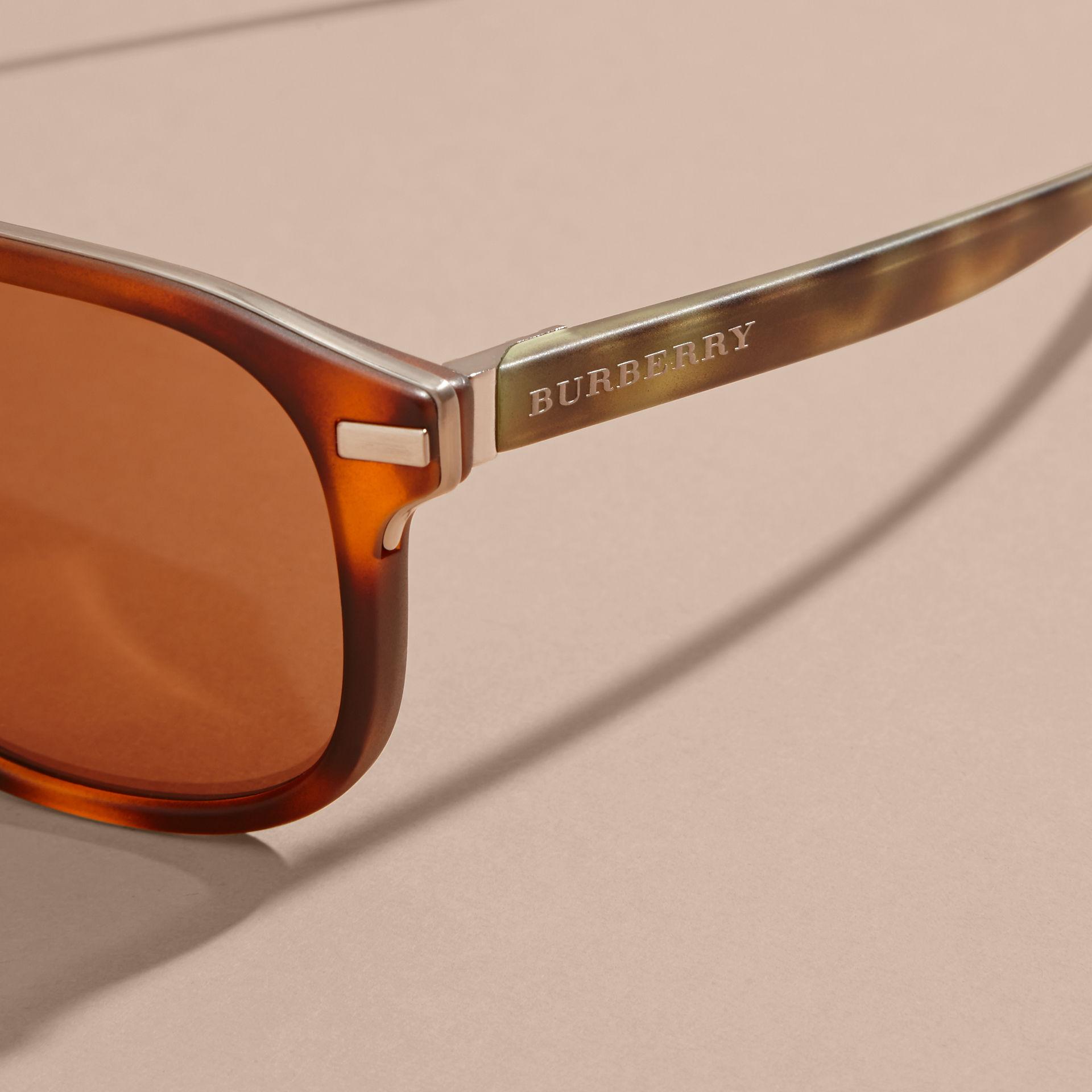 Lyst Burberry Square Frame Sunglasses Tortoise Shell For Men